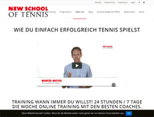 Tablet Screenshot of new-school-of-tennis.de